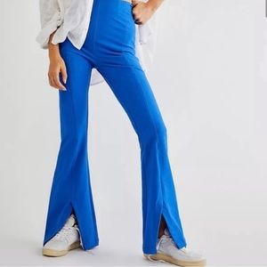 Free People Real Deal Front Slit Flair Pant